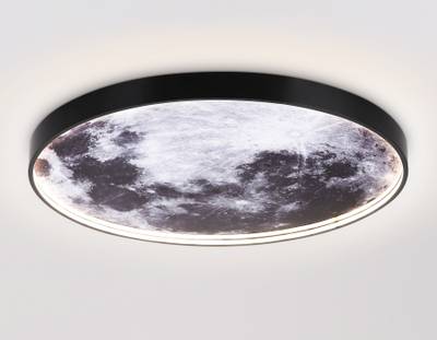 Светильник светодиодный настенно-потолочный FW11114 BK черный 38W LED 3000-6400K D600*38