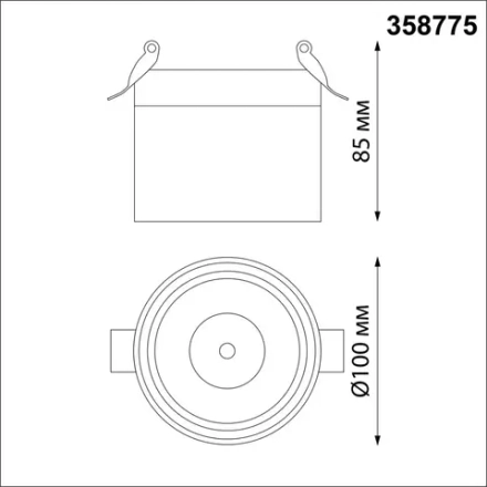 358775 SPOT NT21 526 черный Светильник встраиваемый светодиодный IP20 LED 15W 4000K 1300Лм 100-265V GRODA