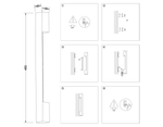 Светильник светодиодный настенный FW4411 SWH белый песок LED 4200K 6W 450*40*35