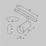 Трековый светильник Focus Led Exility 2700-6000K 5Вт 36° Dim Smart, TR032-4-5W3K-M-DS-BW. TM Maytoni
