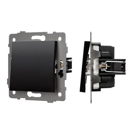 Механизм выключателя одноклавишный непроходной SWT-MK01-PL-BK-V (250V, 10A) (Arlight, -)