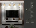 Настенно-потолочный спот в стиле лофт TR8603/4 WH/GD белый/золото E27*4 max  465*154*230