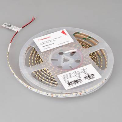 Светодиодная лента RS-S120-8mm 24V Warm3000 (9.6 W/m, IP20, 3014, 5m) (Arlight, боковое свечение)