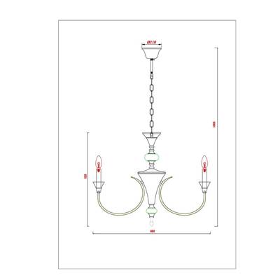 Подвесная люстра Arte Lamp COLLINETTA A4094LM-6WH, 6хE14