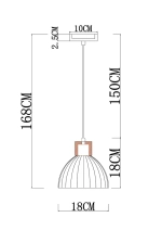 Подвесной светильник Arte lamp CAPRICE A4184SP-1BR, 1хE27