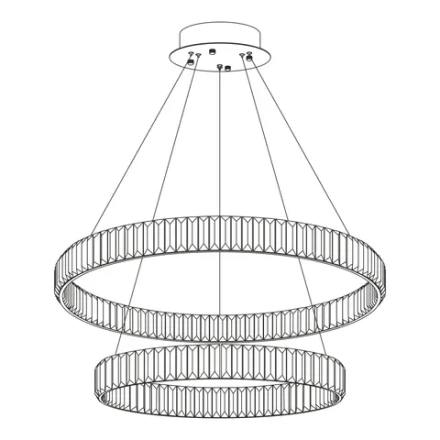 Citilux Чезаре CL338281 LED Люстра хрустальная с пультом Хром