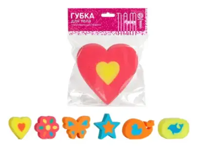 Губка для тела TIAMO 4Play "ФАНТАЗИЯ", плоская лазерная