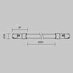 Трековый светильник Тау / Tau 3000К 48Вт 110°, TR209-1-48W3K-B. TM Maytoni