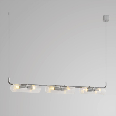 8258/6 SUSPENTIONI LN26 серебро/прозрачный, металл/стекло Подвес G9 6*20W 220V TORONTO