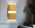 Настенный светодиодный светильник с акрилом FW191 SGD золото песок LED 4200K 12W 140*60*80