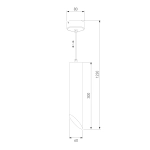 Подвесной светильник 7011 MR16 WH/GD белый/золото, GU10х1