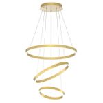 Citilux Дуэт CL719652 LED Люстра подвесная с пультом Золото