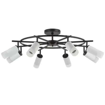 LR7183681 Люстра RULLO 8х50W GU10 ЧЕРНЫЙ/БЕЛЫЙ (571718+214436-8+202431-8)