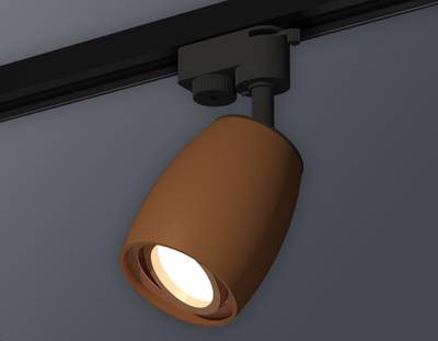 Комплект трекового светильника XT1124005 SCF/PPG кофе песок/золото розовое полированное MR16 GU5.3 (A2521, C1124, N7005)