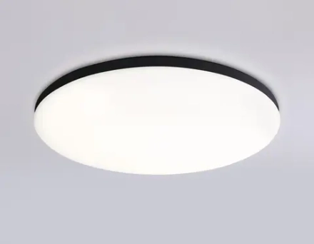 Потолочный светодиодный светильник с Wi-Fi Яндекс Алисой/Tuya/Smart Home/Alexa FZ2004 BK черный IP54 20W 3000K-6500K+RGB D300*55 (ПДУ ИК)