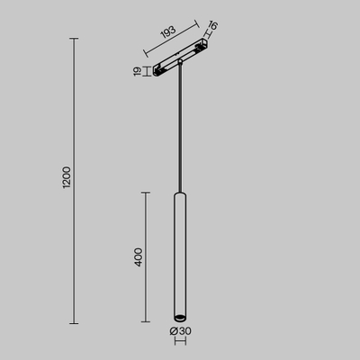 Трековый подвесной светильник Фокус / Focus Led Exility 2700-6000K 5Вт 36° Dim Dali2, TR226-4-5WTW-M-DD2-B. TM Maytoni