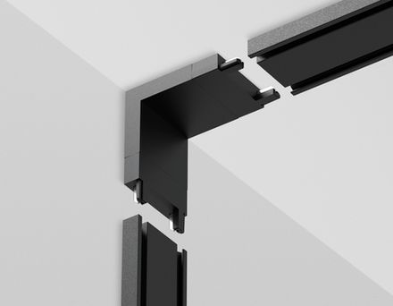 Коннектор угловой внутренний для накладного шинопровода Magnetic Ultra Slim GV1104 BK черный IP20 48V 26*26*26