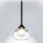 801203 Люстра VETRO 1х6W(led) G9 ЧЕРНЫЙ/ПРОЗРАЧНЫЙ