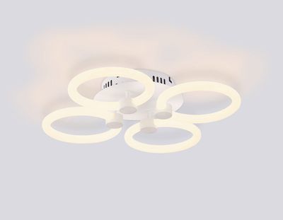 Потолочный светодиодный светильник с пультом FA3808/4 WH белый 3000K-6400K 82W 410*410*90 (ПДУ ИК)