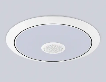 Музыкальный светодиодный светильник с подсветкой RGB FZ720 WH белый IP20 52W 3000-6500K+RGB Music 450*65 (ПДУ ИК)