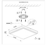 SLE200212-01 Светильник потолочный Белый/Белый LED 1*20W 4000K