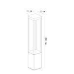 Ландшафтный светильник Arte Lamp PHERKAD A2726PA-1BK, 1хLED