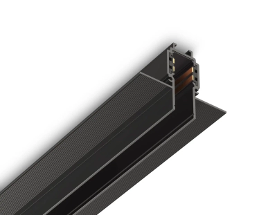 Шинопровод 3м встраиваемый под ГКЛ 12,5мм Magnetic standard 48V 10mm GL1925 BK черный IP20 3000*55*43