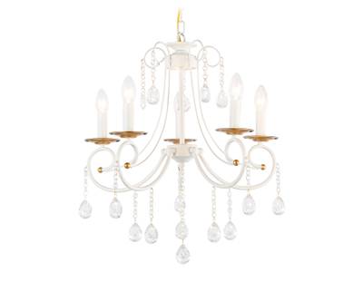 Светильник подвесной TR4916/5 WH/GD белый/золото E14/5 max 40W D550*860