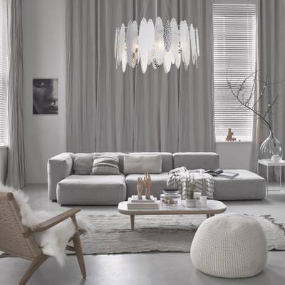 Умная подвесная люстра с фактурным стеклом 324/8