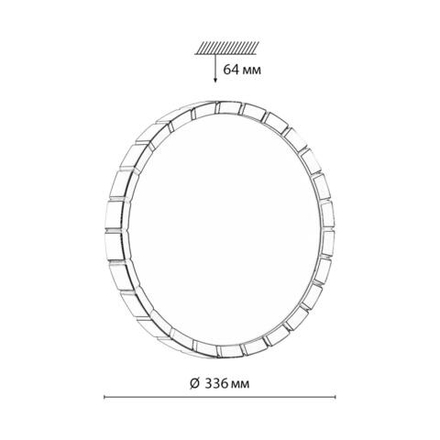 7649/CL PALE SN 142 Светильник пластик/белый/черный LED 30Вт 4000К D336 IP43 ATABI BLACK