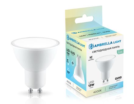 Лампа светодиодная 181304 LED MR16 13W IC GU10 4000K 175-265V