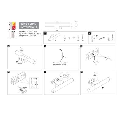 SL1599.111.01 Светильник настенный ST-Luce Хром/Белый LED 1*22W 4000K