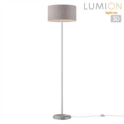 8251/2F MODERNI LN25 000  никель/серый, металл/текстиль Торшер Е27 2*60W 220V NIKKI