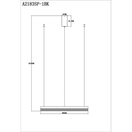 Подвесная люстра Arte Lamp MERCURY A2183SP-1BK, 1хLED