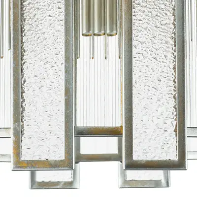 712054 Люстра AGAVE 5х40W E27 СЕРЕБРО С ПАТИНОЙ/ПРОЗРАЧНЫЙ Lightstar