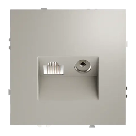 VLS060703 Розетка телевизионная встраиваемая VOLTUM S70 TV+RJ45 кат. 6, (кашемир). (ТМ Maytoni)