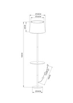 Торшер Arte Lamp CONNOR A2102PN-1WH, 1хE27