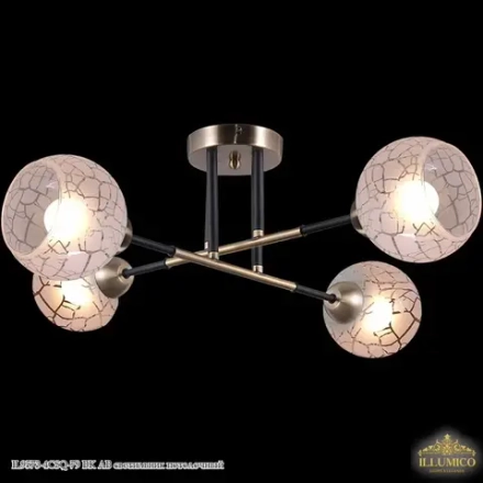 IL9573-4CSQ-79 BK AB светильник потолочный ILLUMICO, E27х4