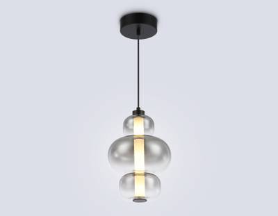 Светильник светодиодный подвесной LH11057 BK/SM черный/дымчатый 18W 3000K D230*350