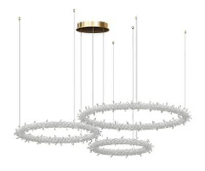 07875-80+60+40P,36(3000K) Люстра Лиам латунь d40+60+80 h120 Led 113W (3000K)