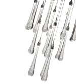 07860-18A,02 Люстра каскадная Асмер хром d50 h300 Led 54W (4000k)