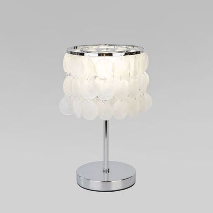 Настольный светильник с перламутром 208101 хром