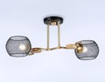 Светильник подвесной TR80162/2 BK/GD черный/золото E27/2 max 40W 550*360*220