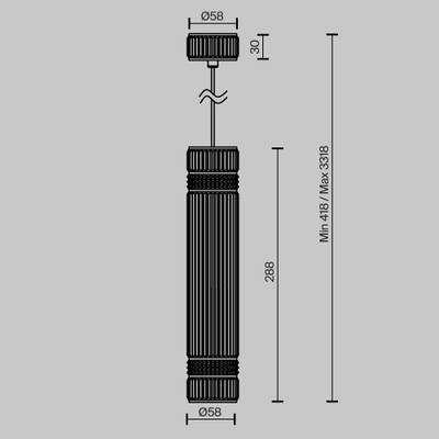 Подвесной светильник Metropolis GU10х1 MOD475PL-01B. TM Maytoni