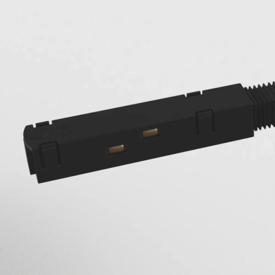 Коннектор питания прямой S35 черный, TRA004PC-22B. TM Maytoni