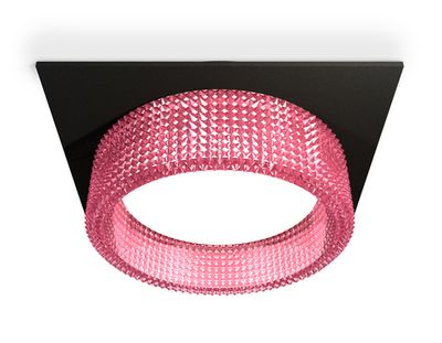 Комплект встраиваемого светильника XC8062032 SBK/PI черный песок/розовый GX53 (C8062, N8486)