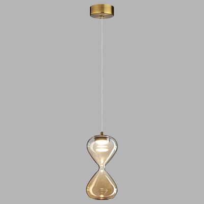 5093/4L PENDANT ODL25 357 античн.бронза/прозрачн./янтарный градиент/металл/стекло Подвес LED 4W 4000K 388Лм GLESSI
