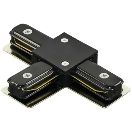 502137 Соединитель трековый однофазный BARRA T-образный ЧЕРНЫЙ Lightstar