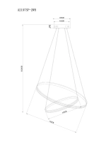 Подвесная люстра Arte Lamp FRODO A2197SP-2WH, 1хLED