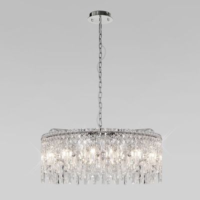 Умная подвесная люстра с прозрачным хрусталем 60159 хром
